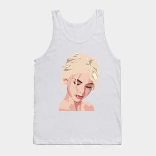 Girl With short Hair Tank Top